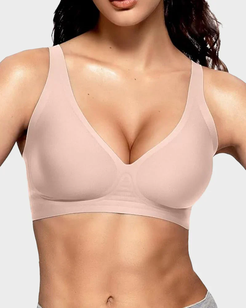 Seamless Deep V Push-Up Wireless Bra - Image 11