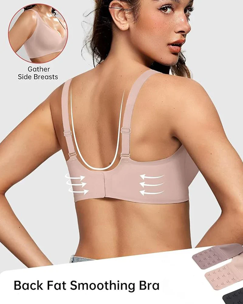 Seamless Deep V Push-Up Wireless Bra - Image 13