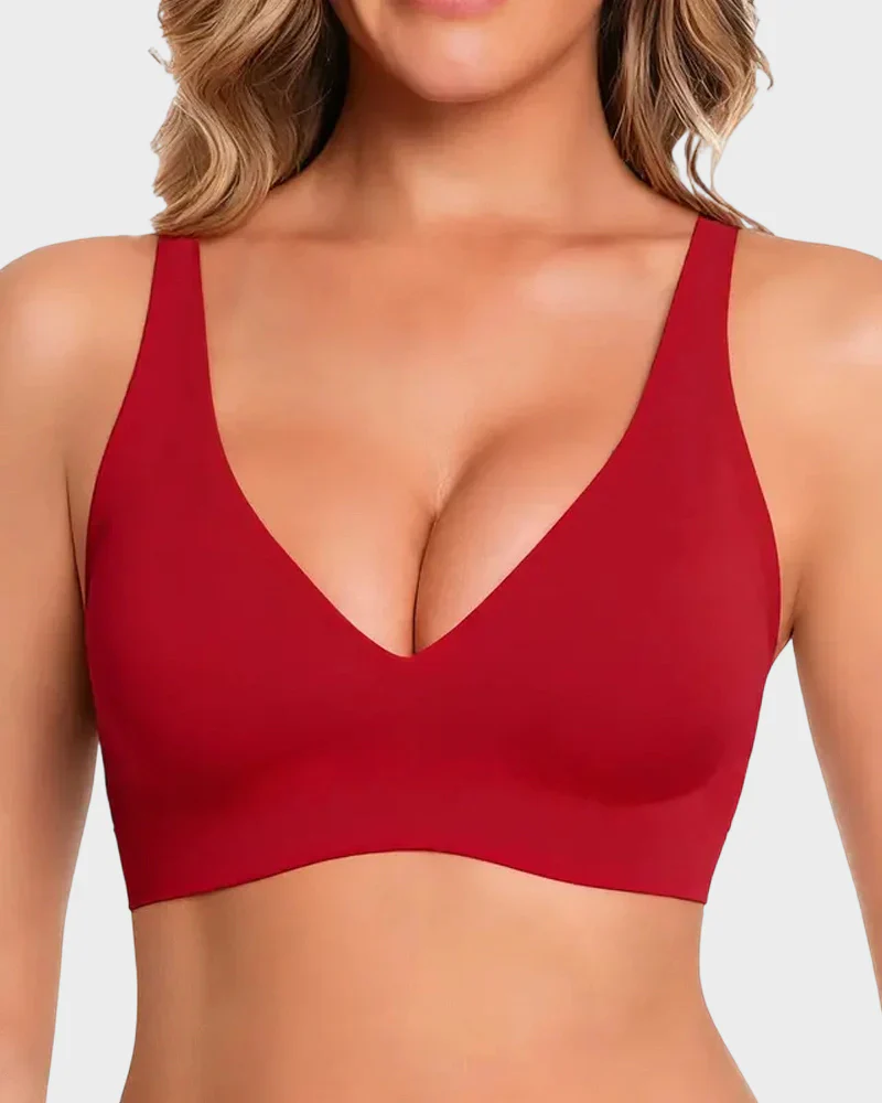 Seamless Deep V Push-Up Wireless Bra - Image 17