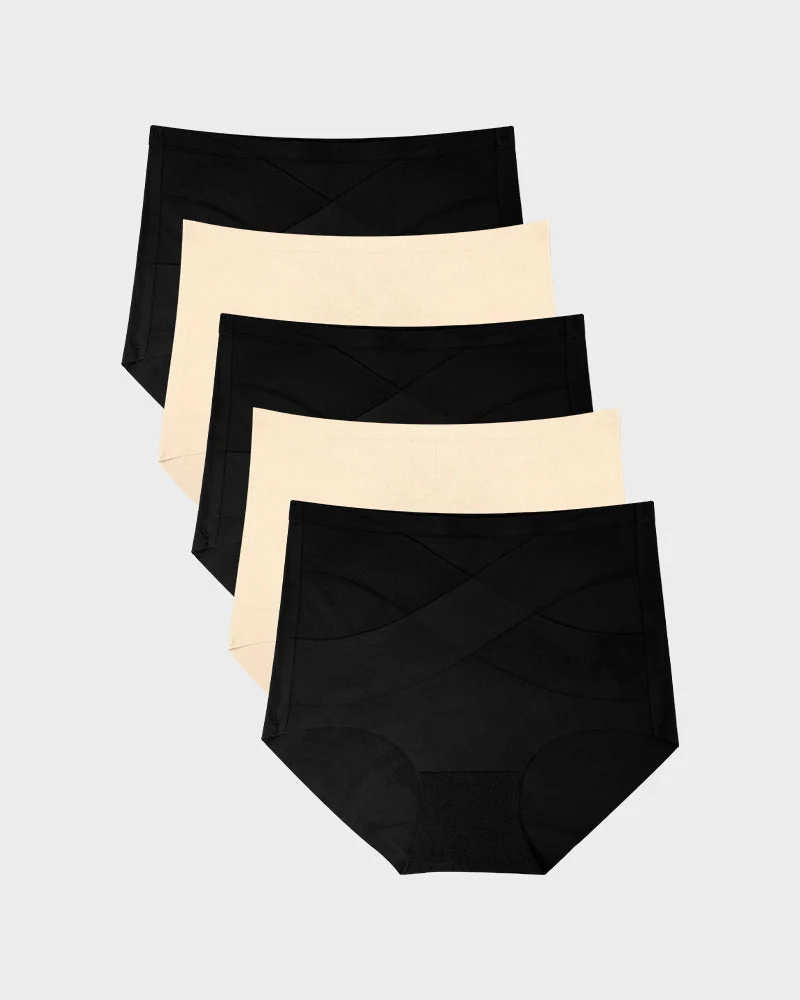 Seamless Tummy Control High-Waist Panties (5 Pack) - Image 16