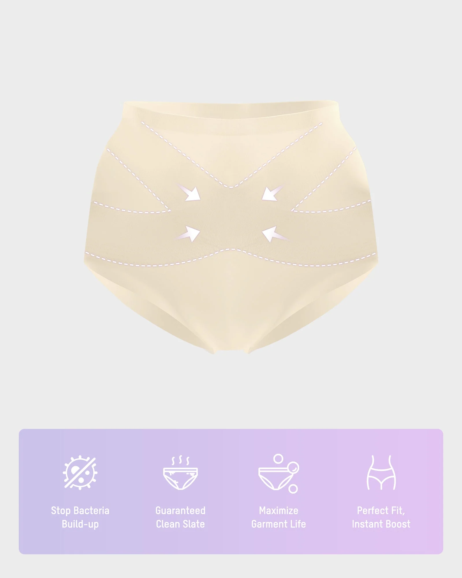 Seamless Tummy Control High-Waist Panties (5 Pack) - Image 6