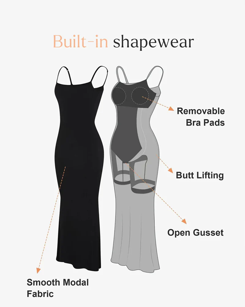 Shapewear Modal Slimming Maxi Slip Dress - Image 6