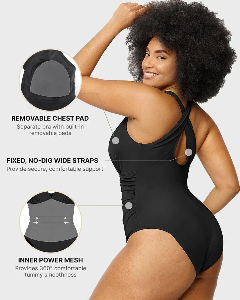Smart Sculpt One Piece Tummy Control Swimsuit for Women - Image 6