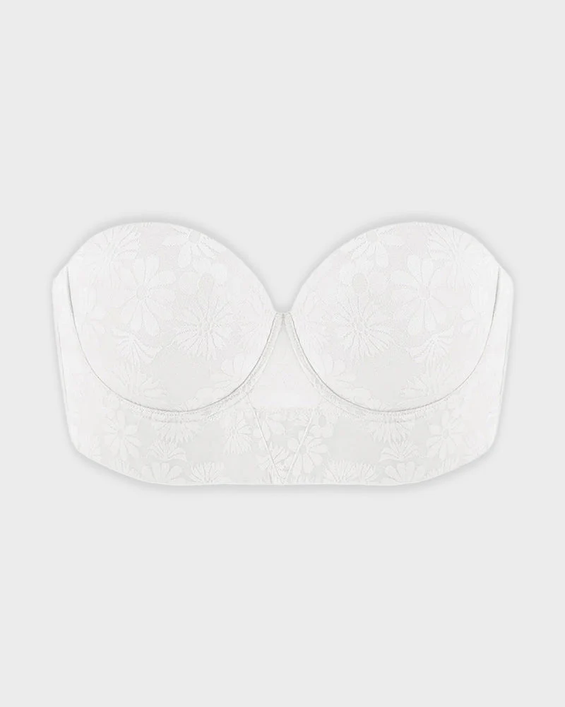 Smooth Lace Longline Strapless Underwire Bra - Image 14