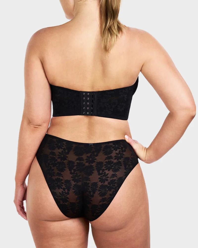 Smooth Lace Longline Strapless Underwire Bra - Image 3