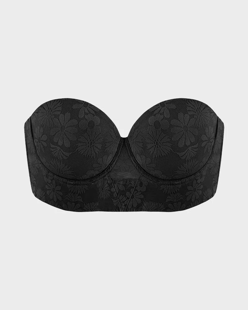 Smooth Lace Longline Strapless Underwire Bra - Image 4