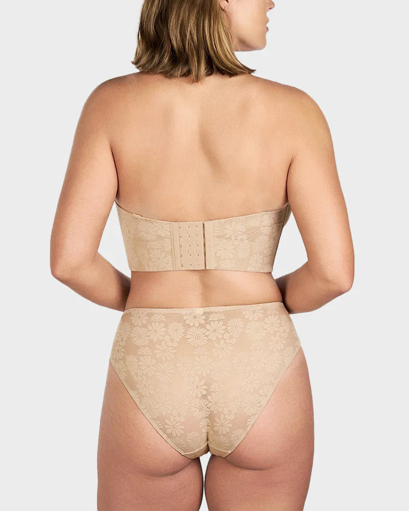 Smooth Lace Longline Strapless Underwire Bra - Image 8