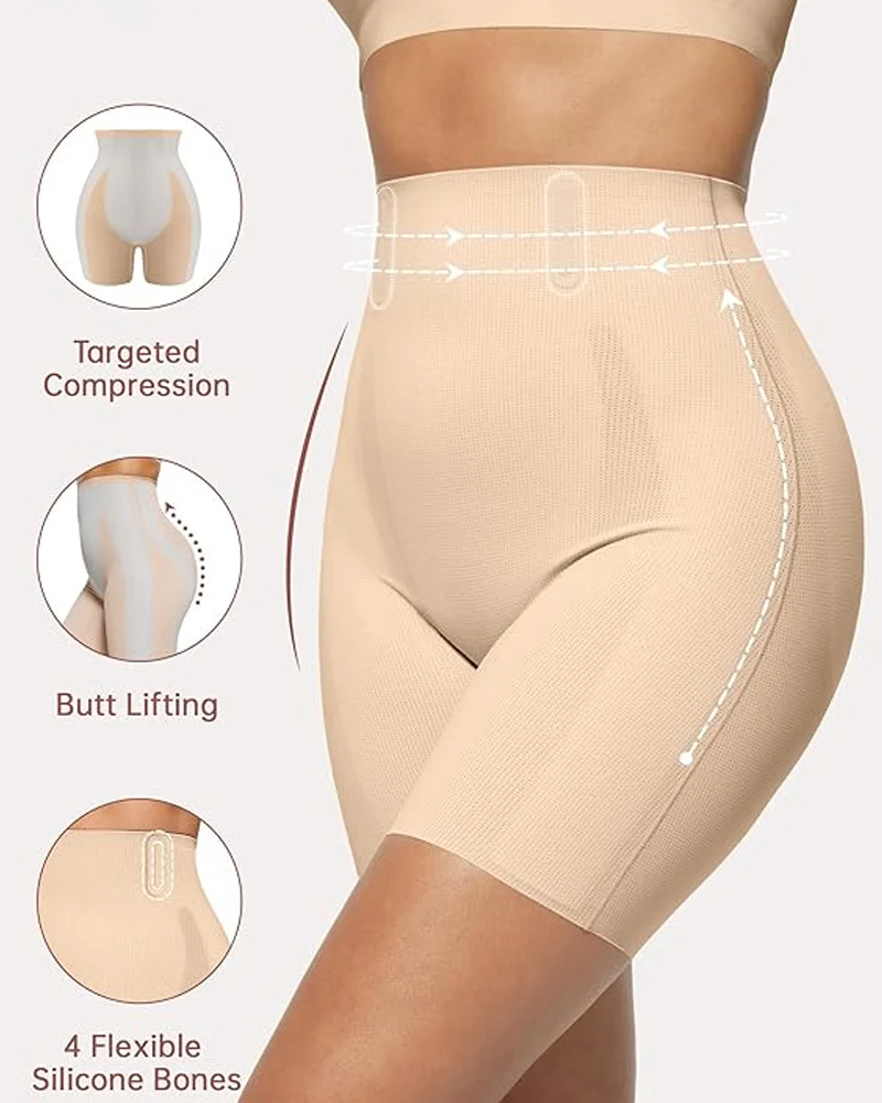 Tummy Control Butt Lifting Shapewear Breathable Comfortable Shorts - Image 3