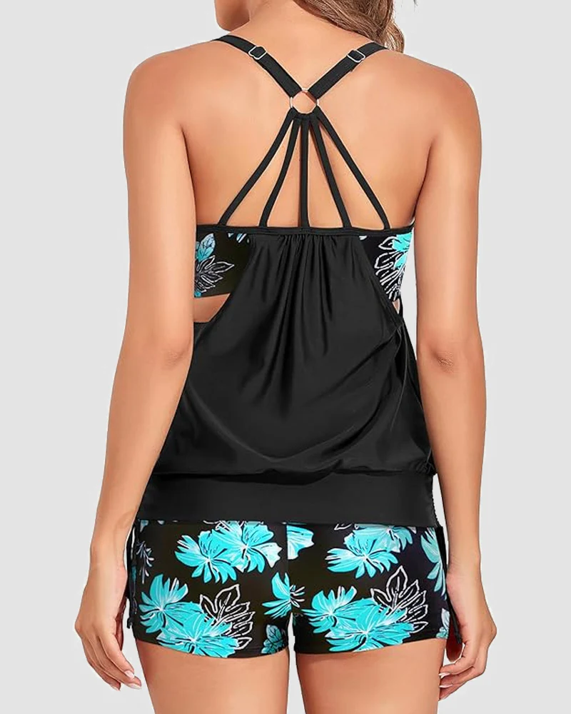 Womens Tankini Swimsuits Two Piece Tummy Control Bathing Suits - Image 10