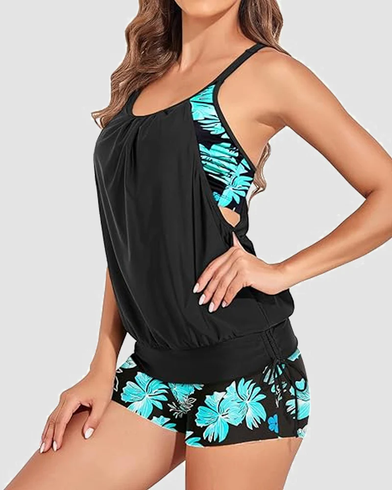 Womens Tankini Swimsuits Two Piece Tummy Control Bathing Suits - Image 11