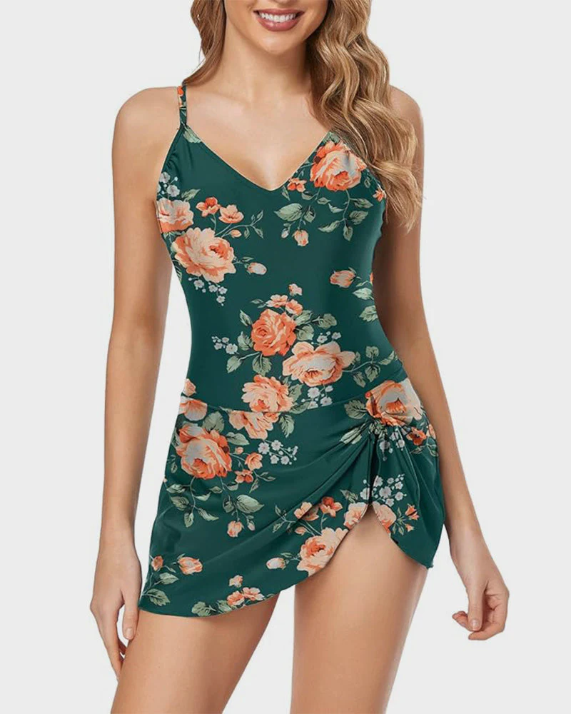 Women's Tummy Control Slim Fit Plus Size One Piece Swimsuit - Image 11