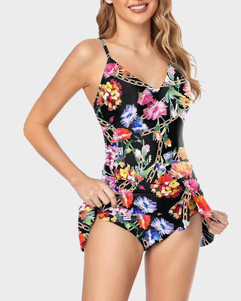Women's Tummy Control Slim Fit Plus Size One Piece Swimsuit - Image 33